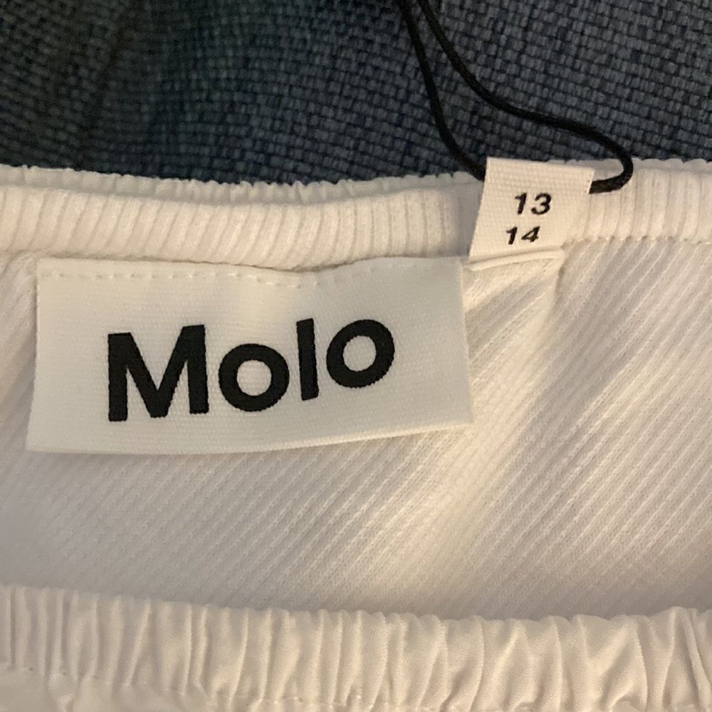 Molo NWT Choley Girls White One Shoulder Ruffled Dress. Organic Cotton. Size 14. - Picture 10 of 11